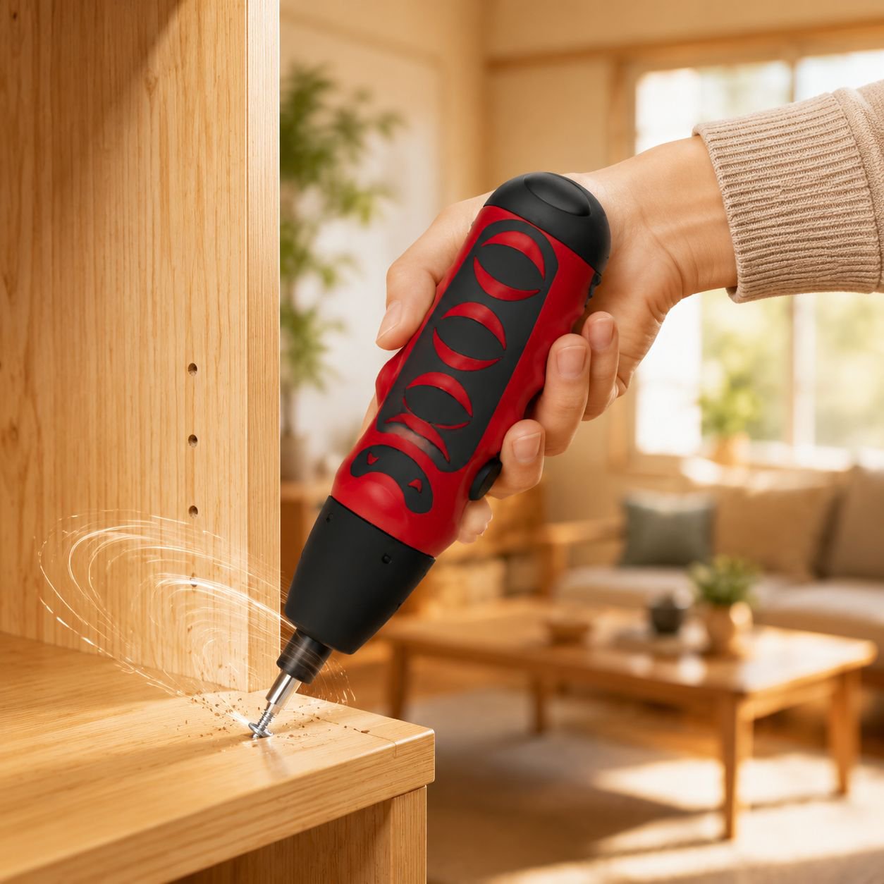 6Vミニ電動ドライバー 直軸タイプ 家具組立用工具