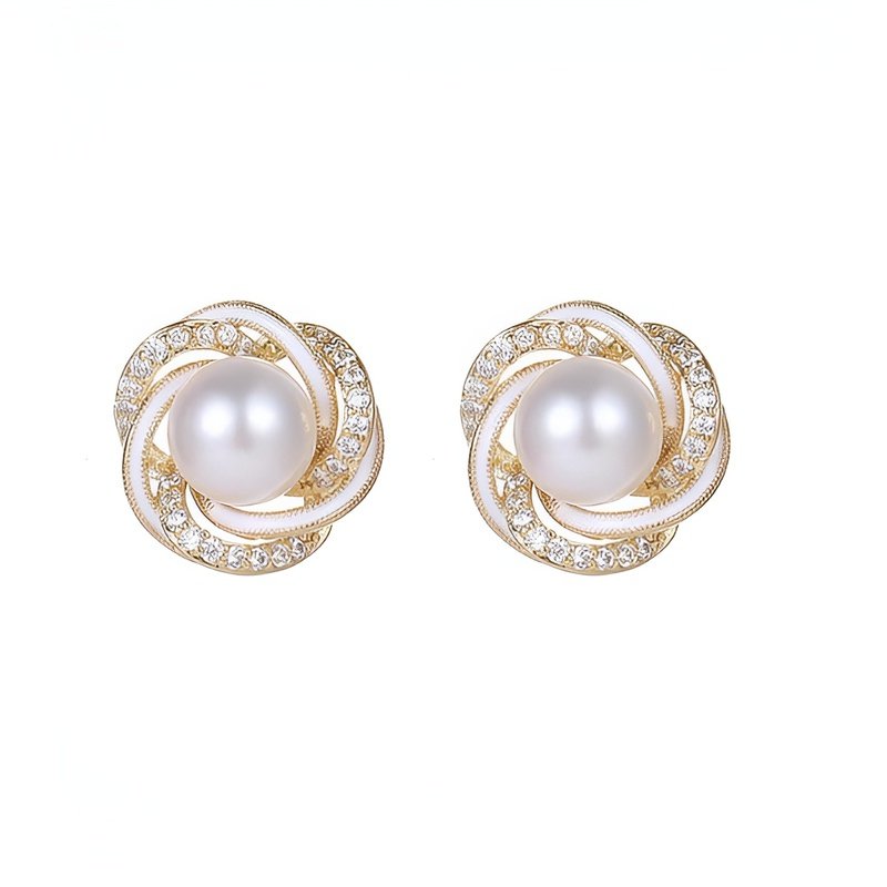 法式輕奢珍珠耳釘
