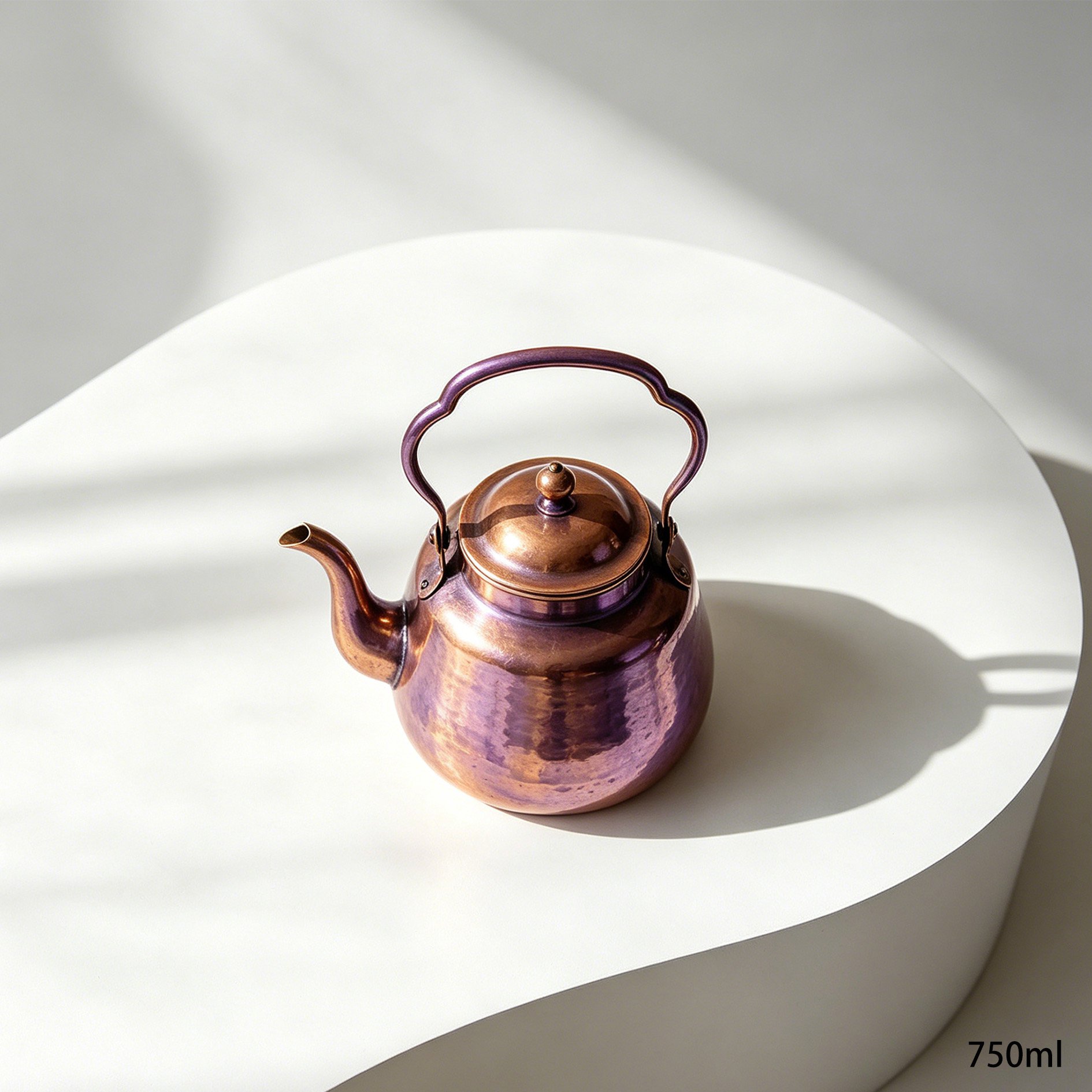 Thickened pure copper kettle with ergonomic handle