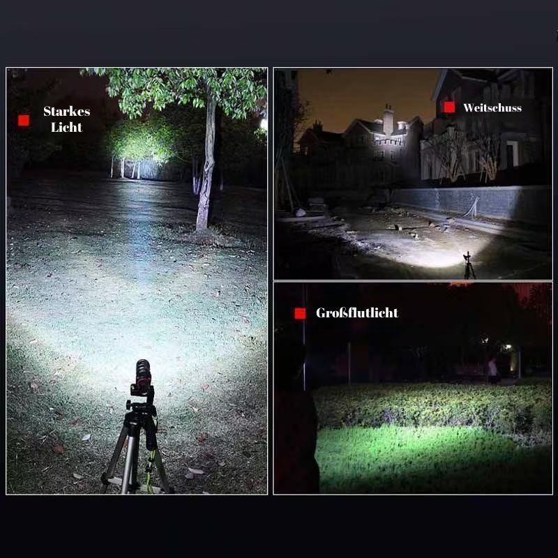 Himmelsdurchdringende, tragbare, robuste Hochleistungs-Taschenlampe mit großer Reichweite