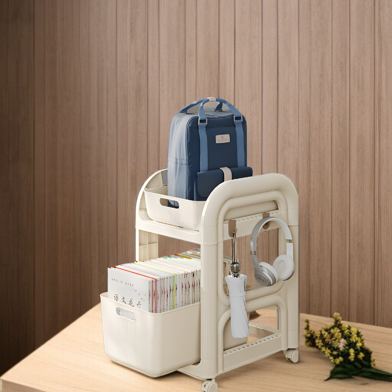 オフィス文具収納に便利なトロリーラック