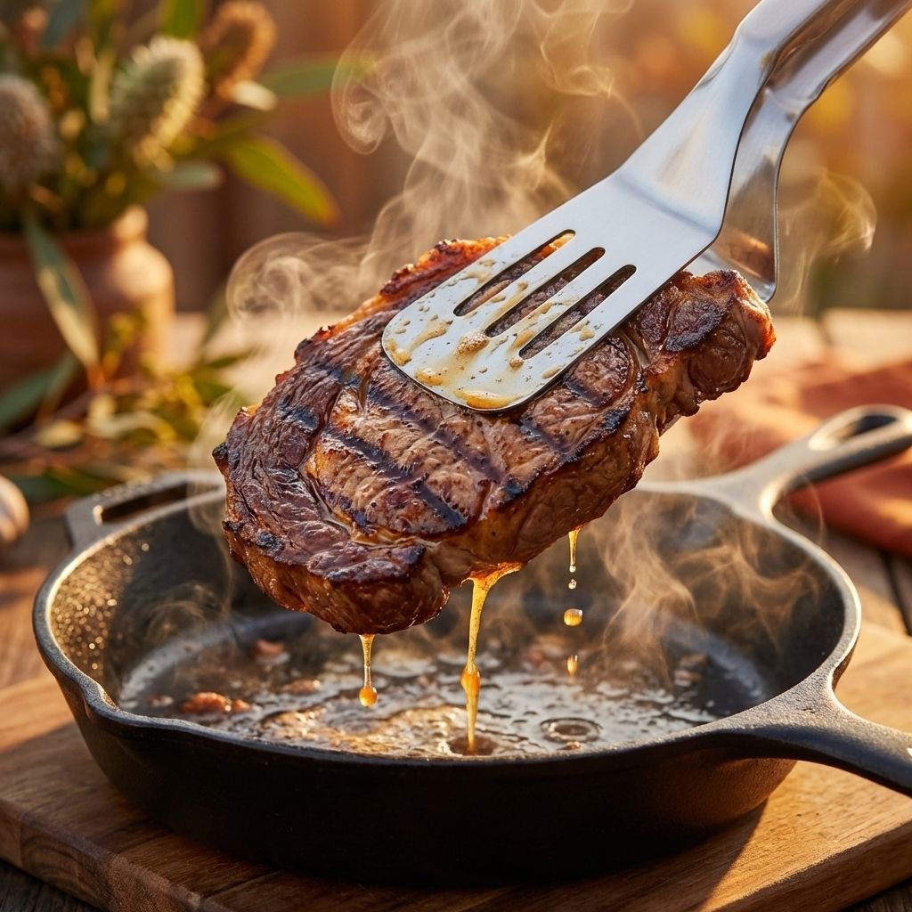 Stainless steel multi-functional food tongs for frying fish