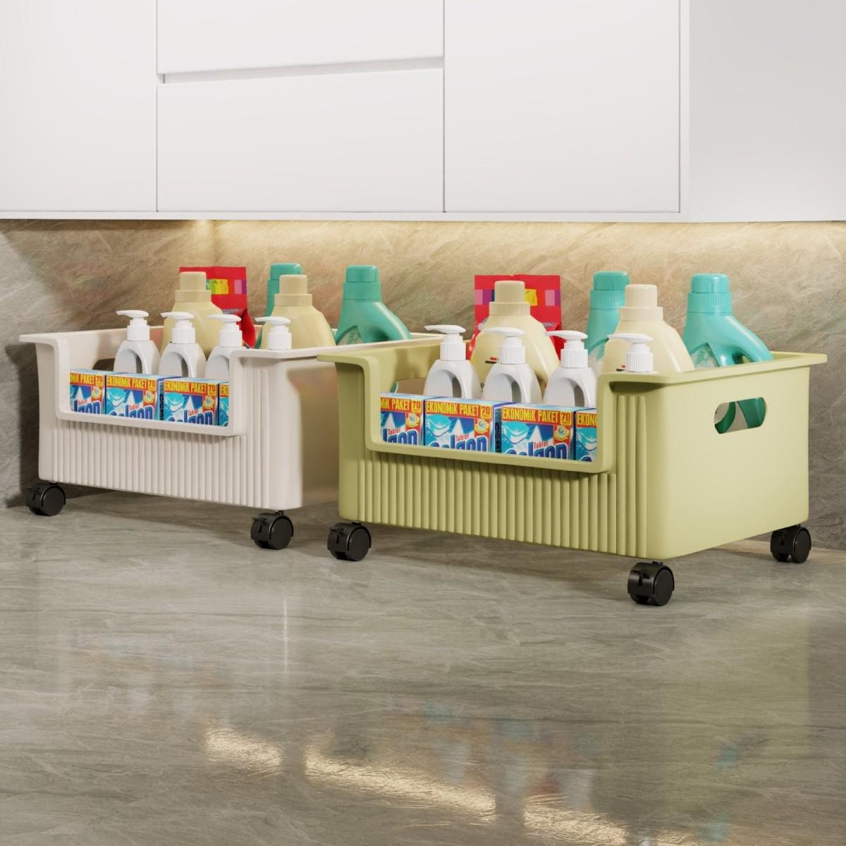 Bathroom cabinet under the shelf toilet sink movable laundry detergent rack balcony washing machine 