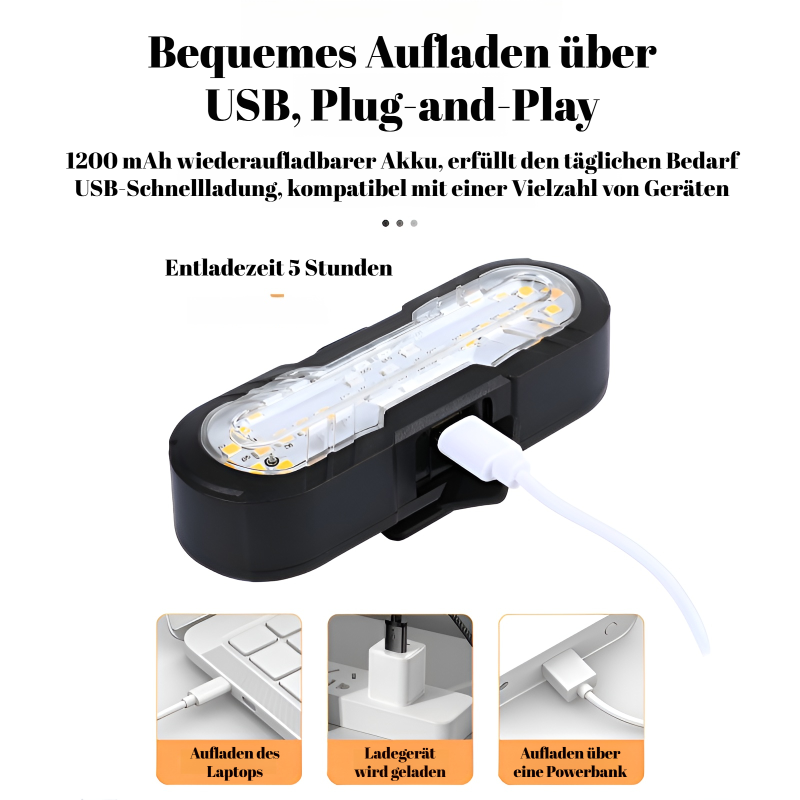 Fahrrad-Rücklicht mit Blinker, Hupe und Fernbedienung