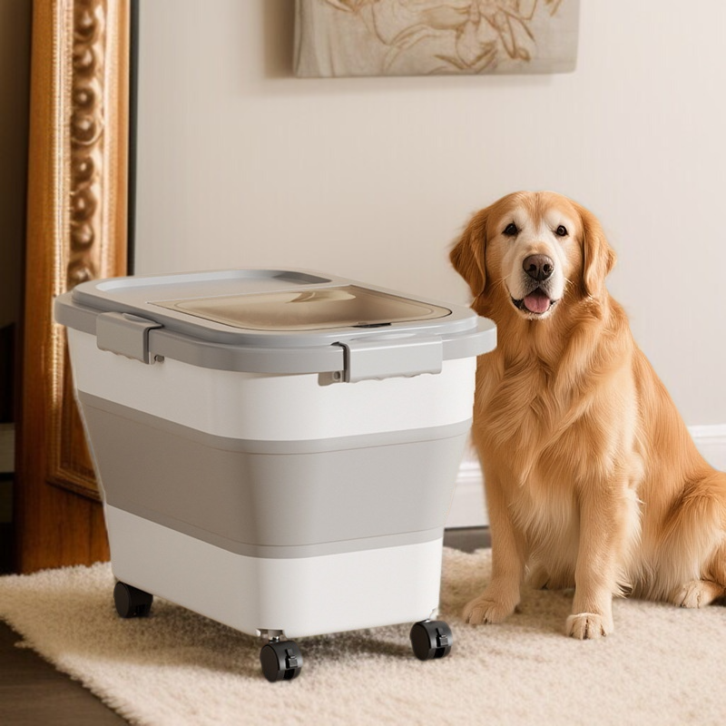 밀폐 접이식 곡물보관함 주방 수납 이미지