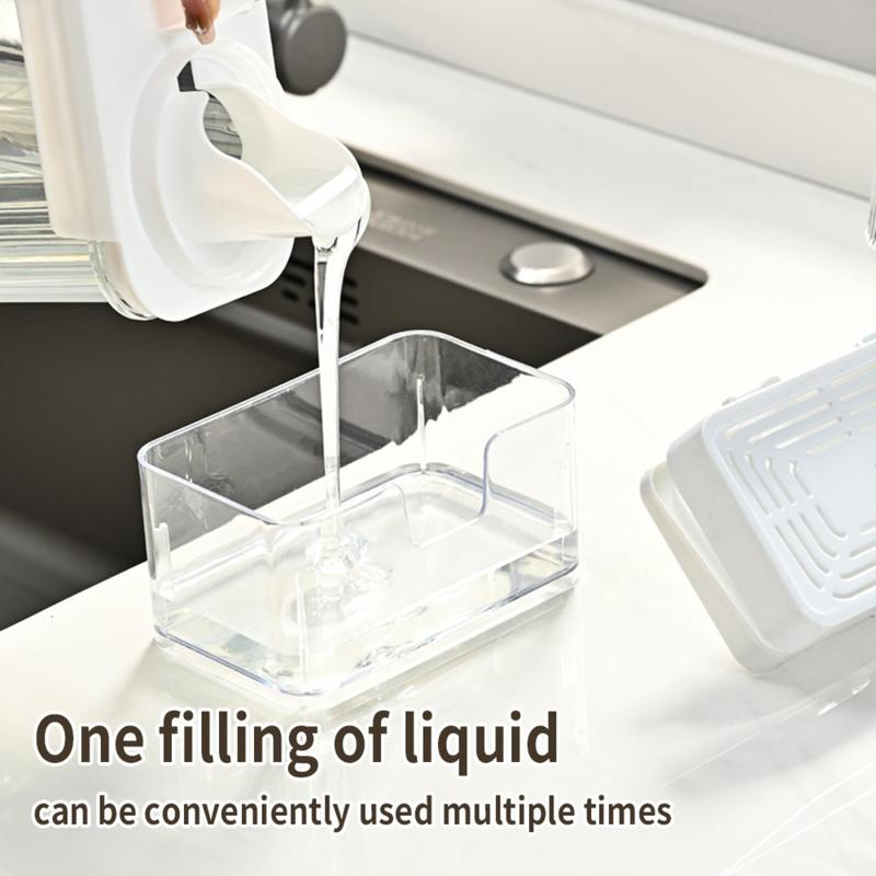 Dispensador automático de jabón multifuncional, fácil de presionar, ideal para limpieza de cocina