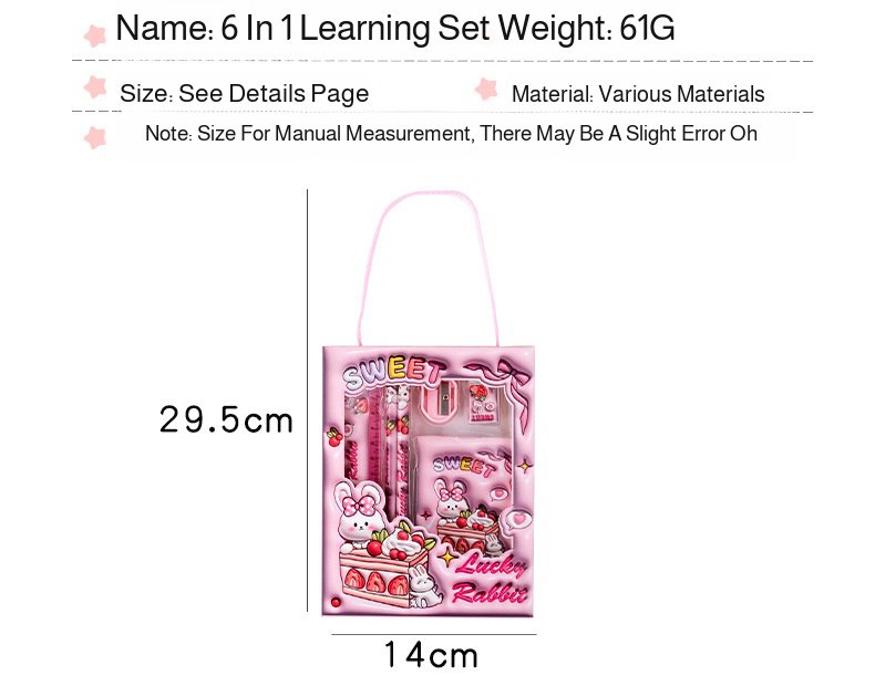 Learning supplies Stationery Stationery One set for all Pencil Handheld Gift Cute Cartoon Stationery