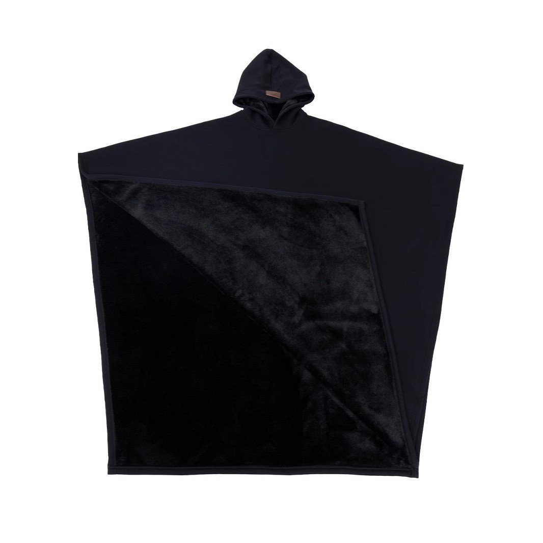 Kapuze mit Knöpfen, lockerer Wollmantel, Unisex.