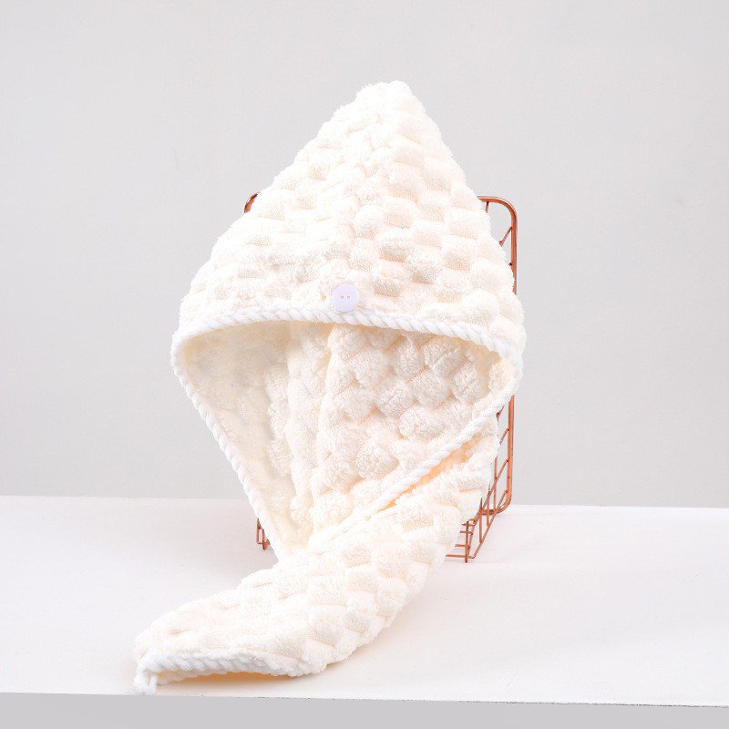 珊瑚絨加厚速乾乾髮帽