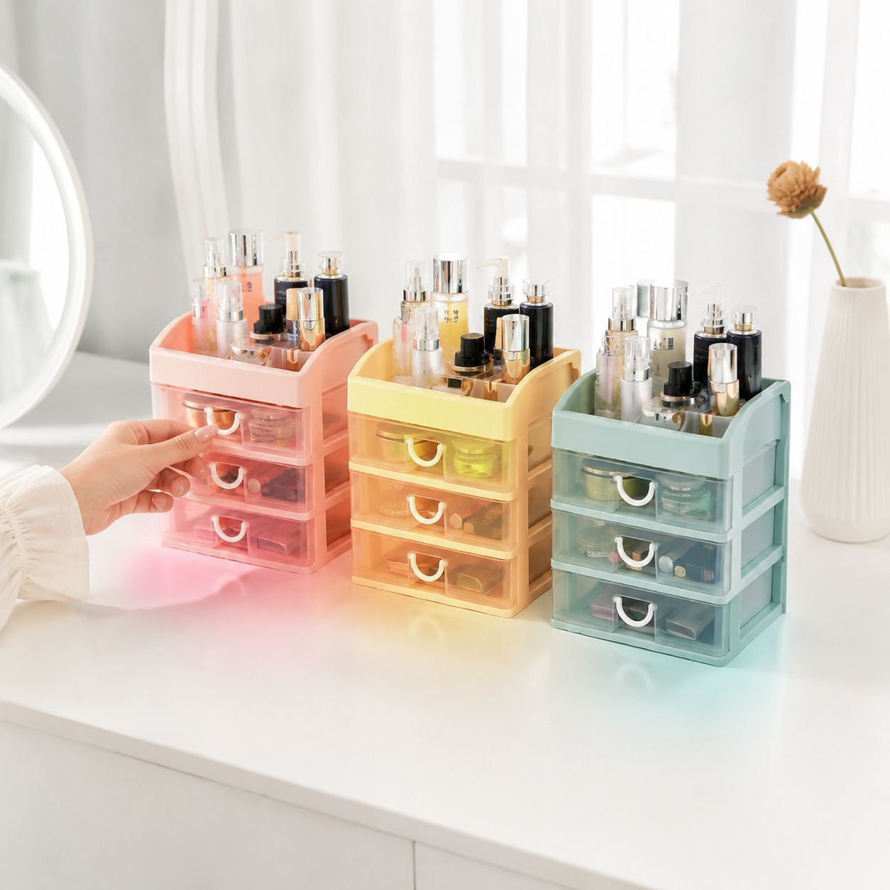 Desktop Drawer Type Lipstick Organizer