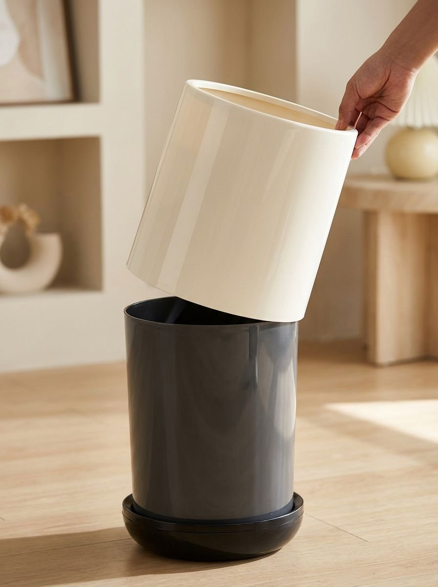 ถังขยะห้องนั่งเล่นสีสวยงาม