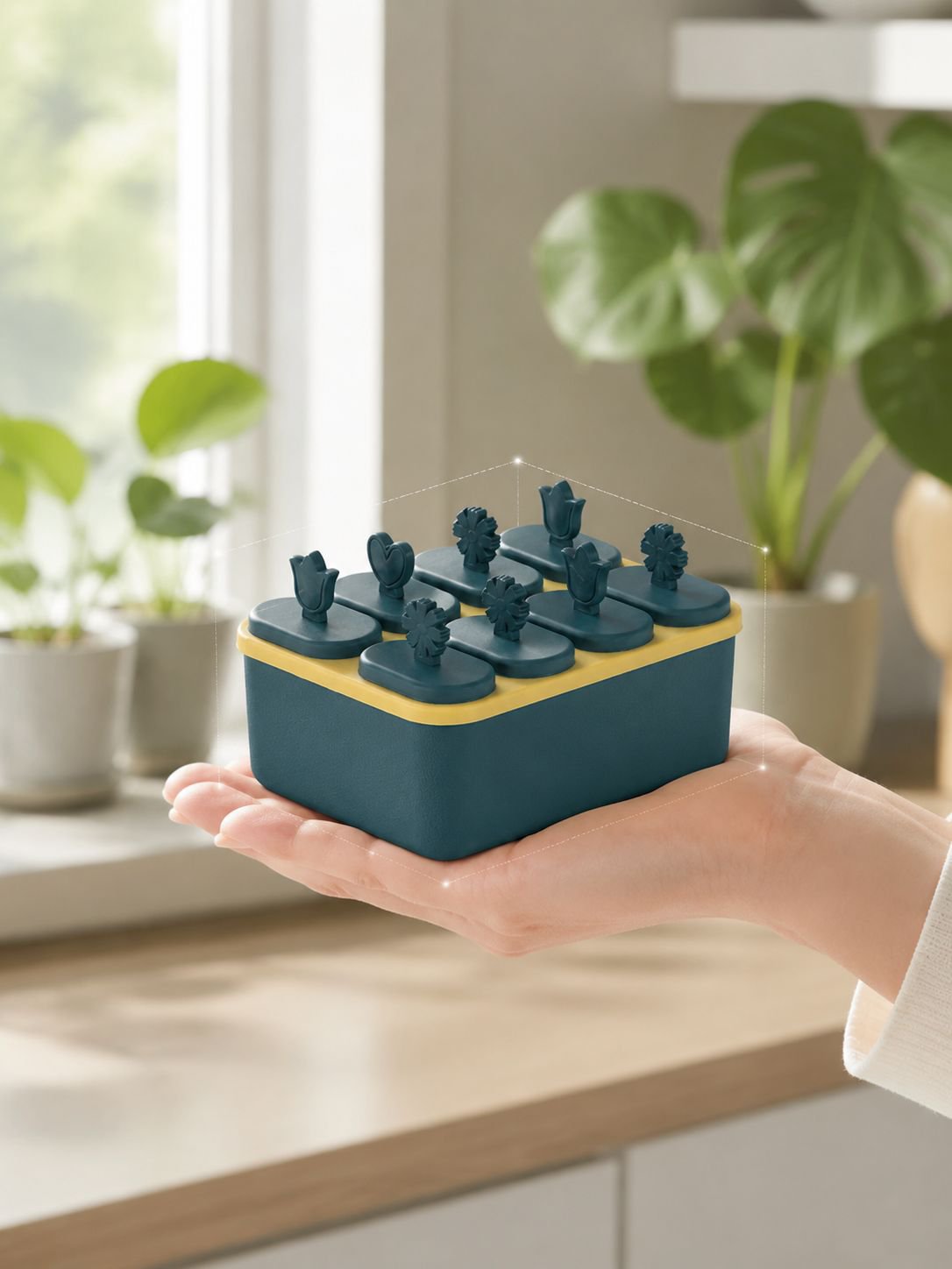 Homemade ice cream moulds with easy release design