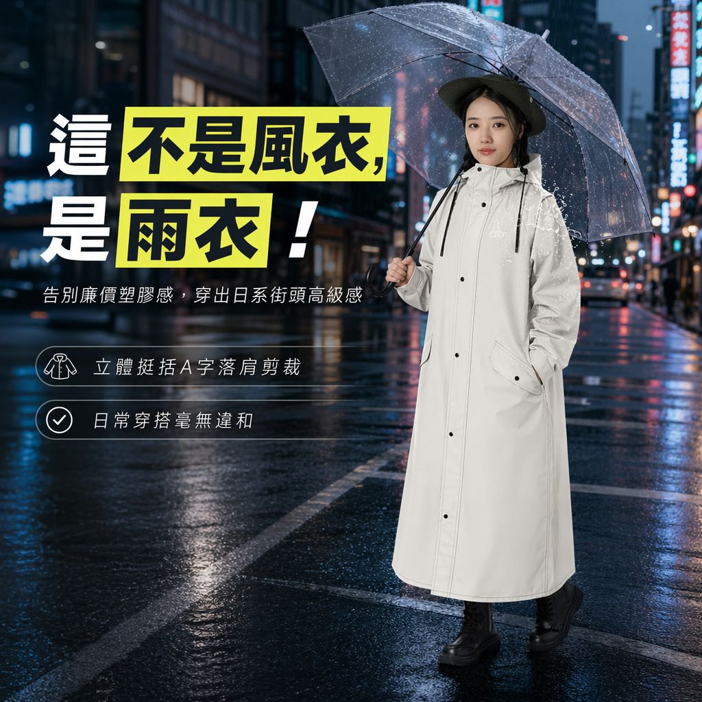 電動車騎行防暴雨連體雨衣男女加長時尚旅遊雨披