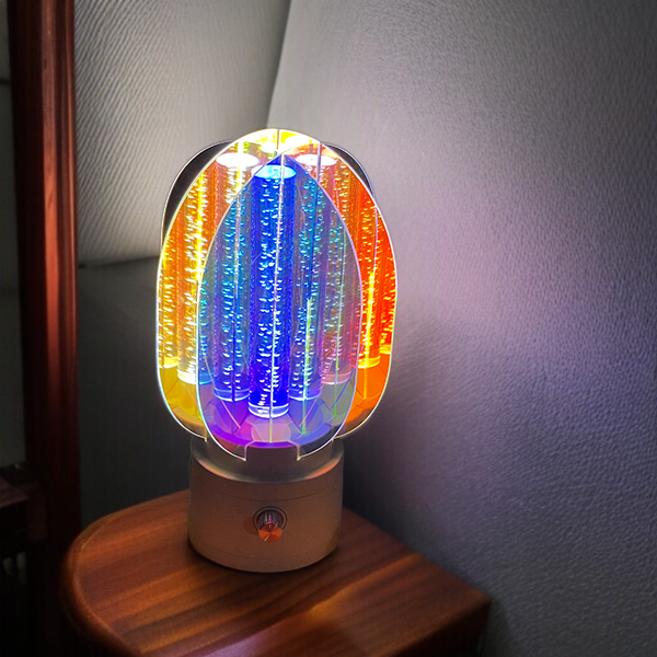 クリエイティブな回転式ナイトライトオーロラランプ充電式ロマンチックな雰囲気ランプ無段階調光星空カラー