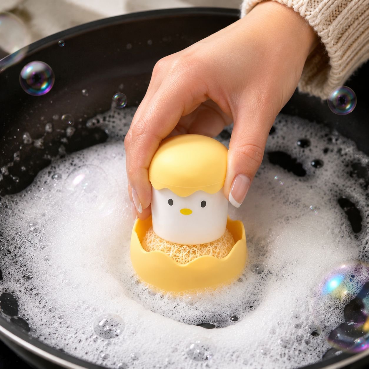 Éponge magique de cuisine, ne perd pas de fils, nettoie sans rayer