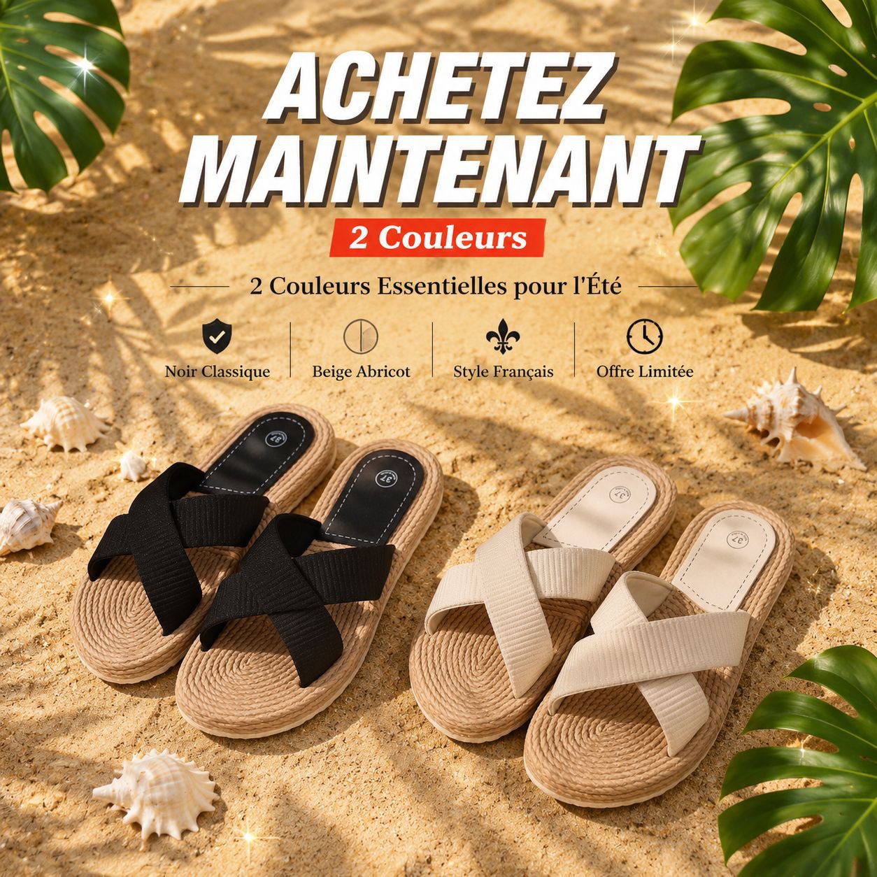Sandales plates pour femmes, semelle épaisse, antidérapantes, rehaussantes, pour la plage