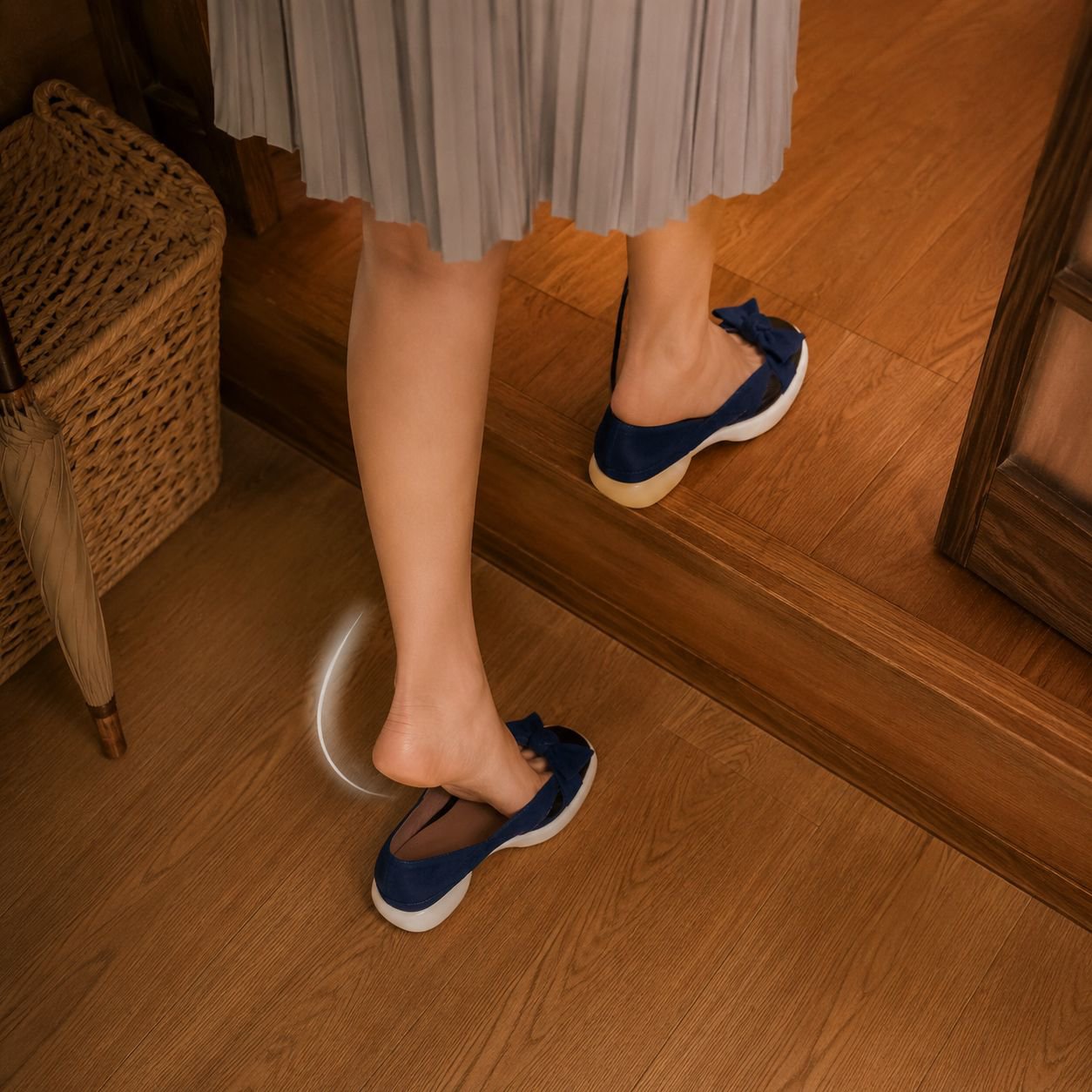 足元を涼しく保つ通気性抜群のスリッパ