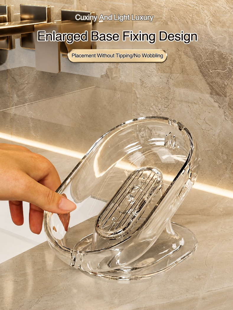 Elegant drainable soap tray for home use