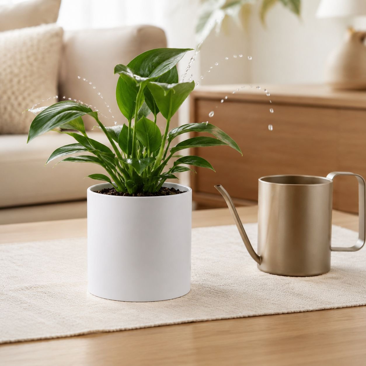 Durable colorful ceramic pot with matching tray