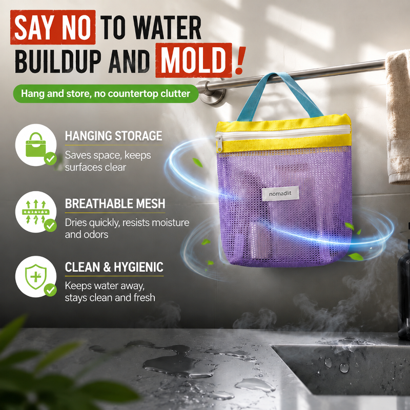 JMY - Portable Waterproof Mesh Toiletry Bag