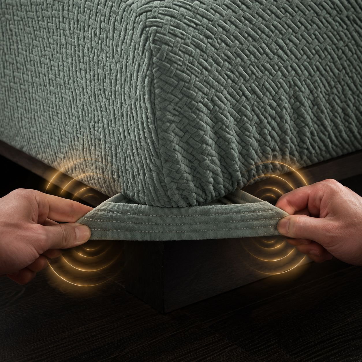 Soft fabric sofa cover for elegant home decor