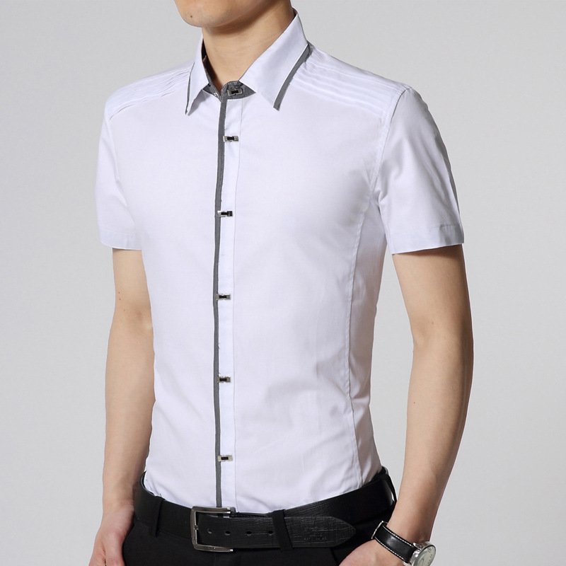 【ビジネス 紳士ワイシャツ】スリムフィット　抗菌　シワ防止　安定加工　3D立体