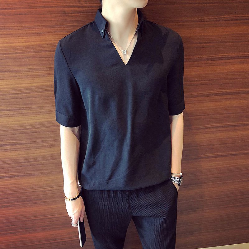 アイスシルク五分袖シャツ