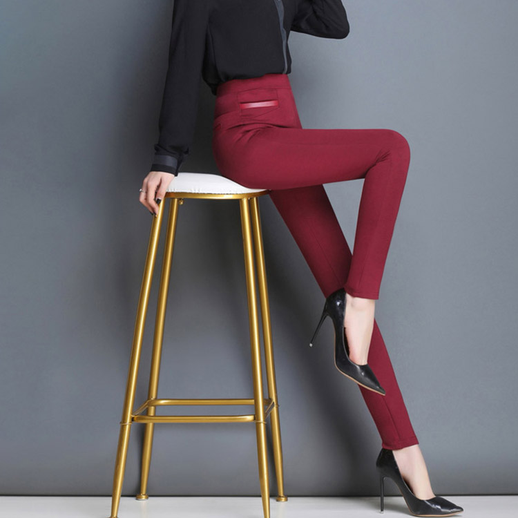 กางเกงเลกกิ้งขายาวเอวสูง