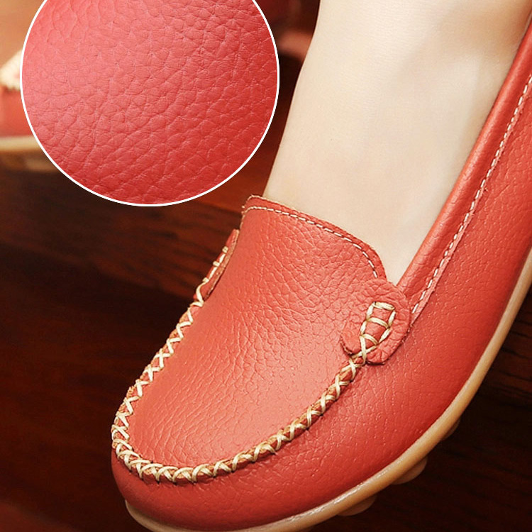 (ราคาพิเศษขายขาดทุน) รองเท้าหนังวัวสำหรับผู้หญิงอ่อนนุ่ม ใส่สบาย หนังวัวคุณภาพสูง รับประกันคุณภาพ