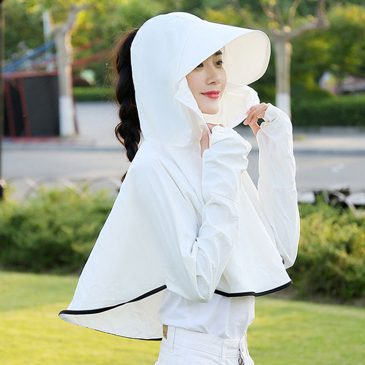 เสื้อกันแดดแขนยาวมีหมวกฮู้ทด้วย