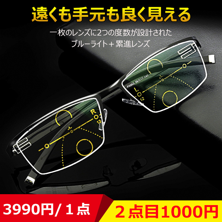 遠近両用累進レンズ　老眼鏡