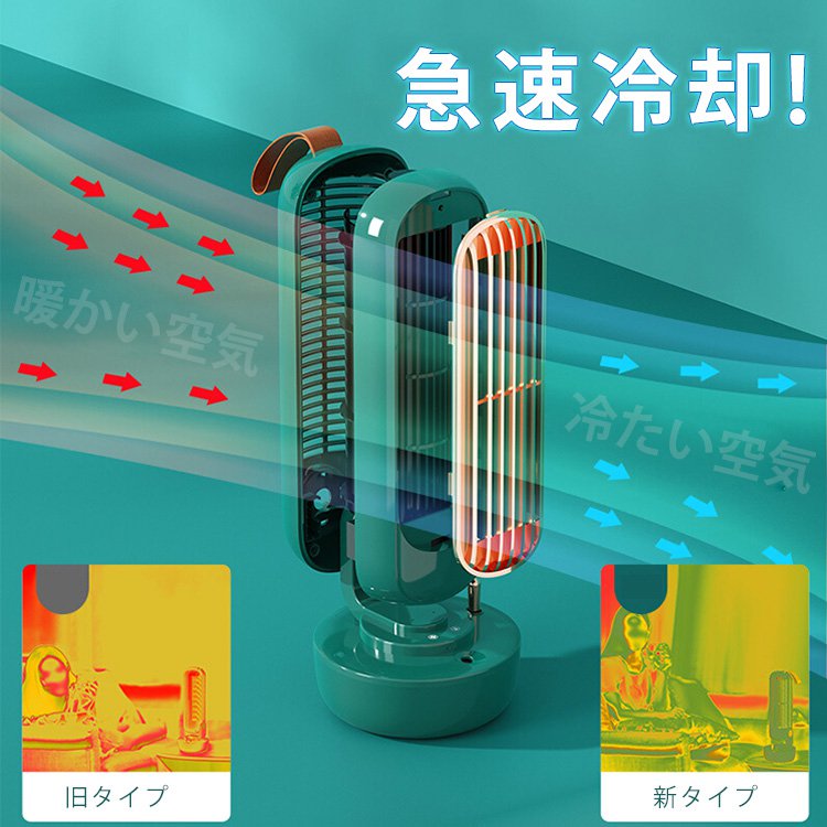 【加湿器＆卓上冷風機】1台2役　加湿機能　風量3段階　温度が下げる　強いパワー　USB接続