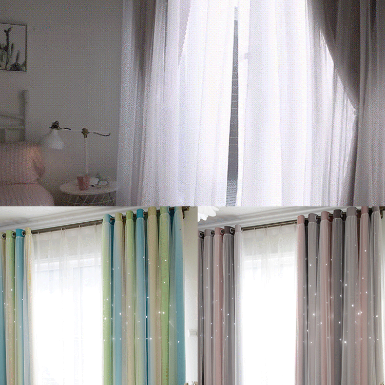 Gradient star curtains