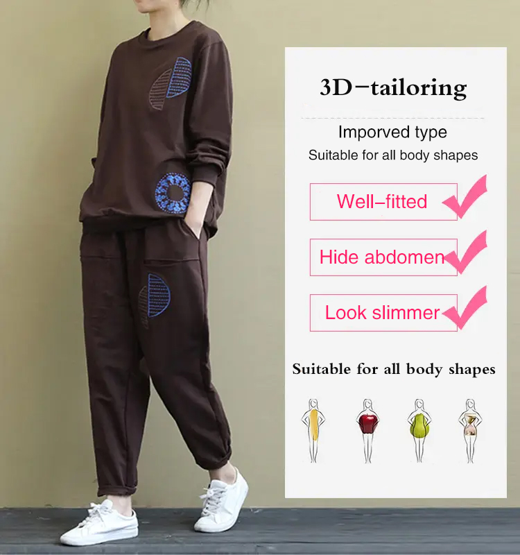 Embroidered sports suit