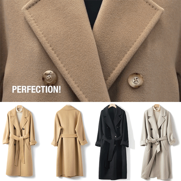 【英國王室專用】全球同步預售！雙排釦雙面絨羊駝大衣【輕薄柔軟】