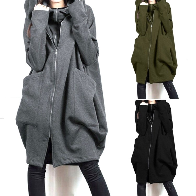 【レイヤード風ジップパーカー】