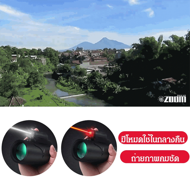 เลนส์ซูมสำหรับมือถือ ซูมภาพได้ระดับ HD พร้อมไฟ