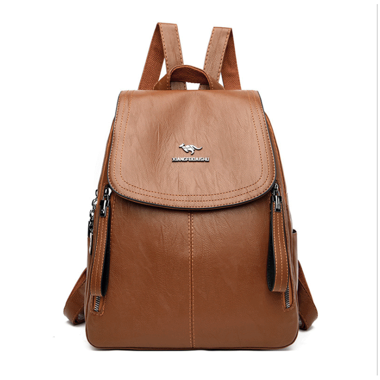 Leather backpack