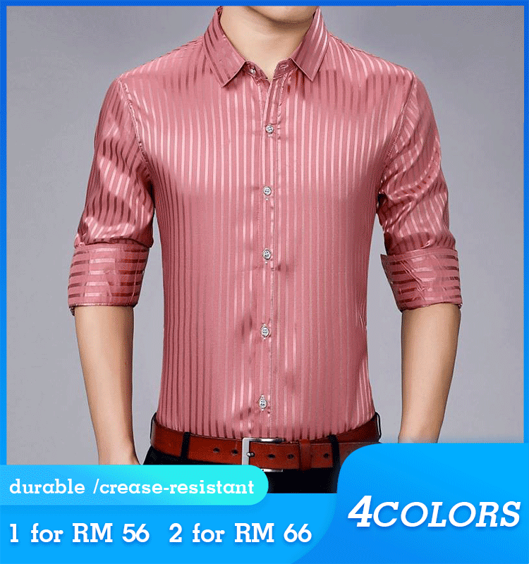 Man’s pure silk plain business shirt