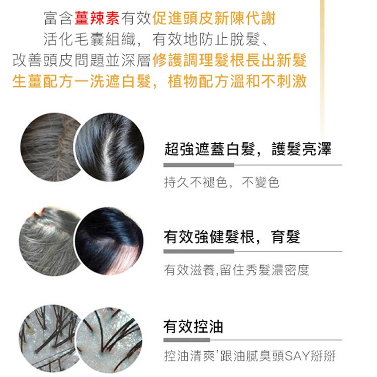 今日限定【買一送一】老薑王草本植物一隻黑 植物染髮 染 護 養合一