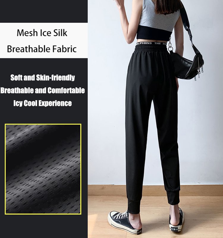 Women’s Elastic Ice Silk AC Pants