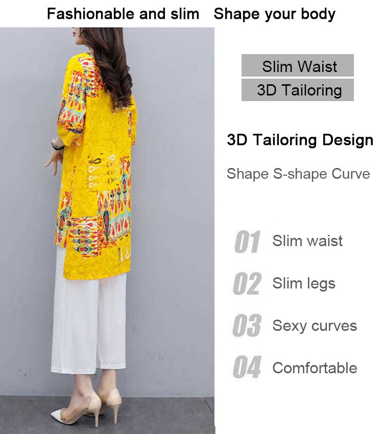 Women’s Printing Loose Shirt and Pants Set
