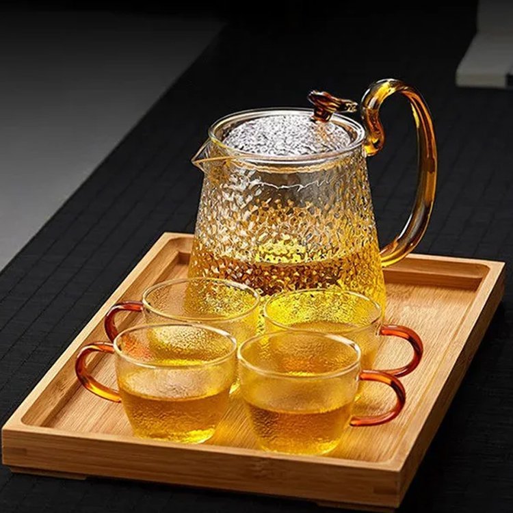 수제 유리 티포트