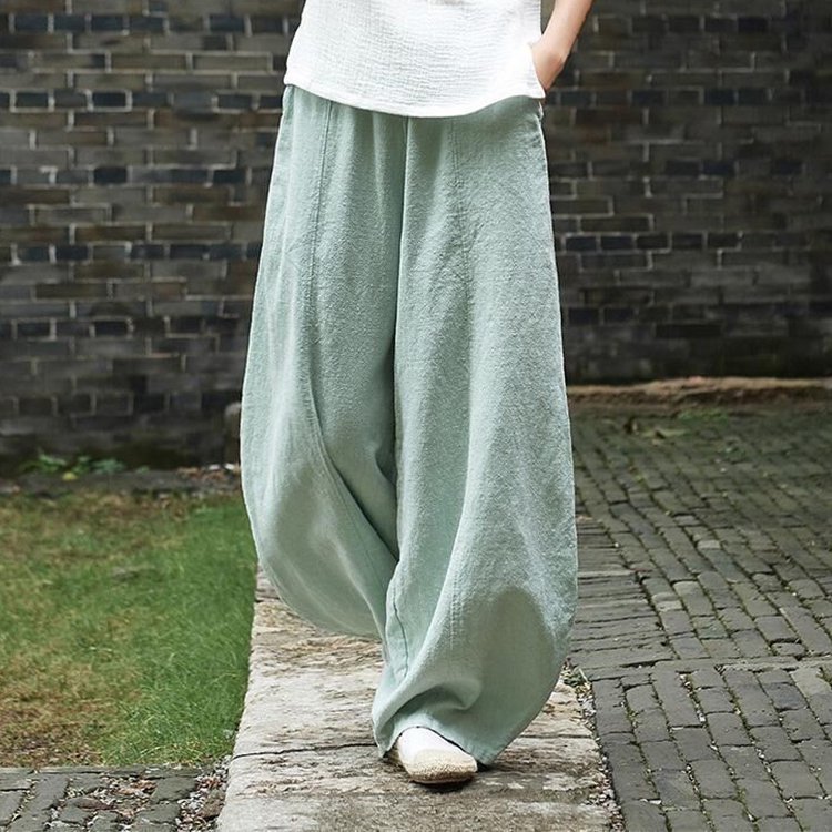 綿麻ワイドパンツ