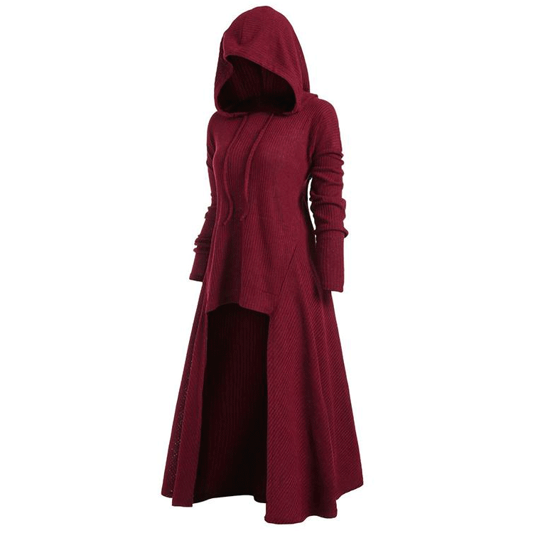 【フード付きニットワンピース】