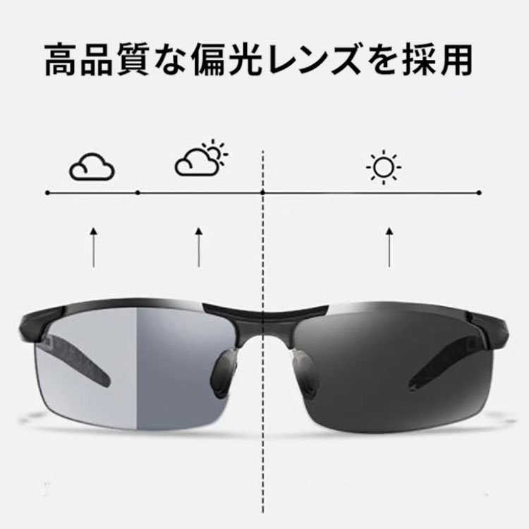 【サングラス】サングラス メンズ 偏光 調光 偏光サングラス UVカット