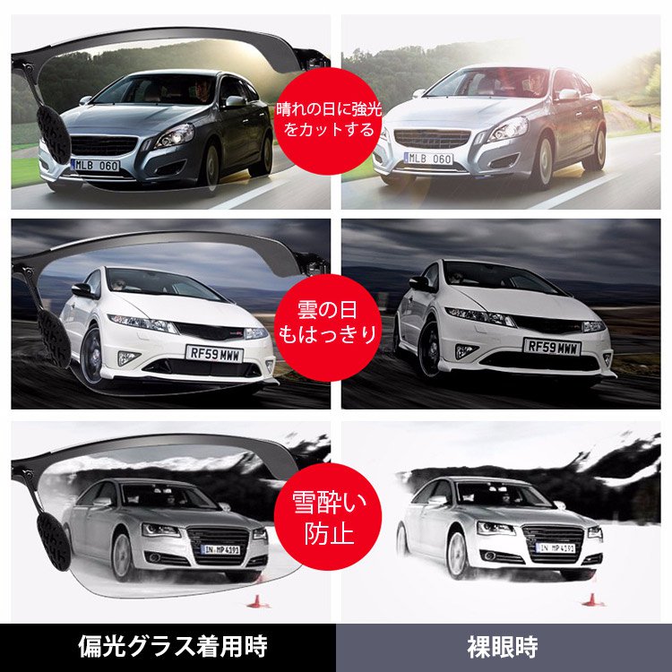 日夜兼用偏光サングラス