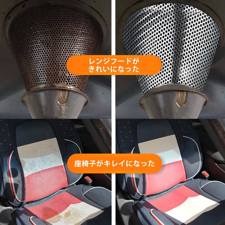 【多機能泡タイプクリーナー】【車用／家庭用】強力な洗浄力、汚れを溶解する、安心安全、汚れをしっかり吸着する