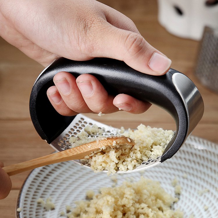 Hand-Held Garlic Press