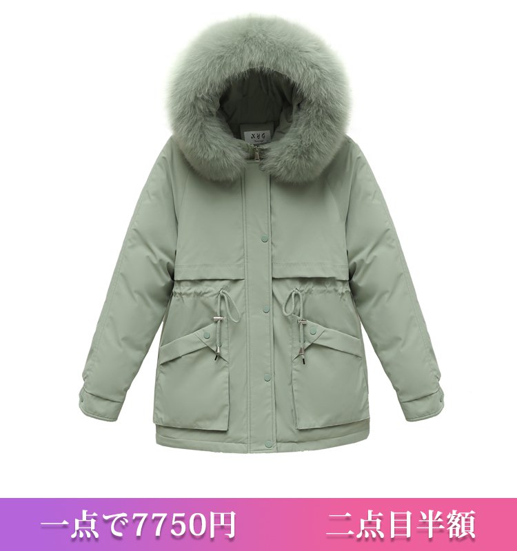 オーバーサイズタヌキファーフード付きコート